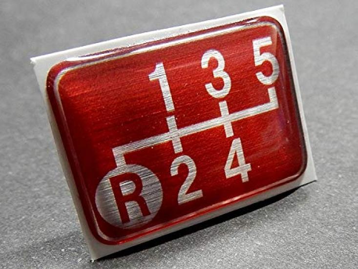 Tuningfan Shift Pattern Lower Left for MT BlueTec Emblem, Red, R, 5-Speed Vehicles, Canter, Red, SPE-R503