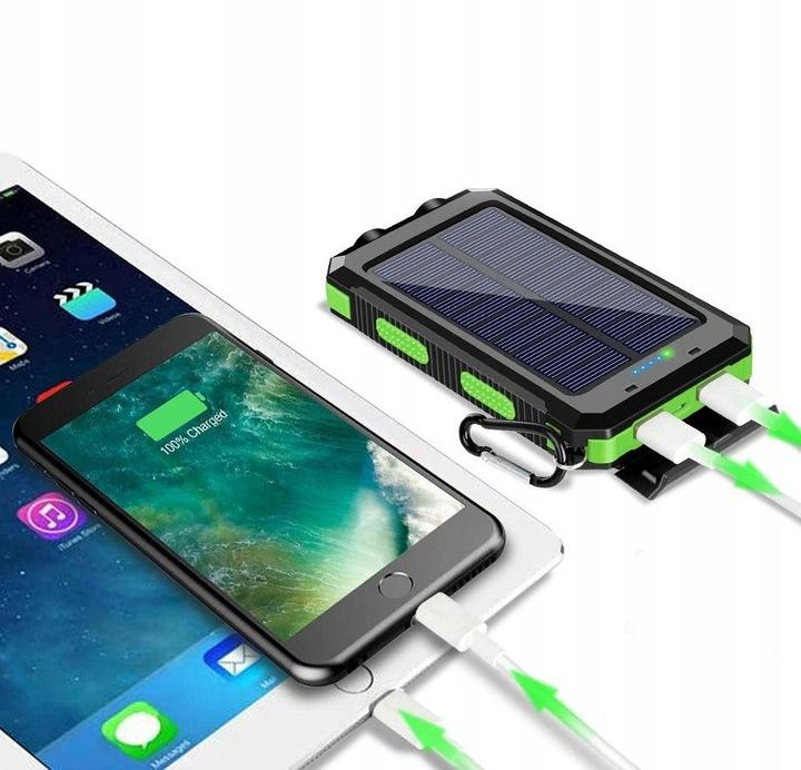 Powerbank Power Bank 20000Mah Solarny Uniwersalny Latarka Moc Model 2024