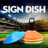 Portable Plastic Football Flying Saucer Plate Soccer Obstacle Training Equipment Sign Disc