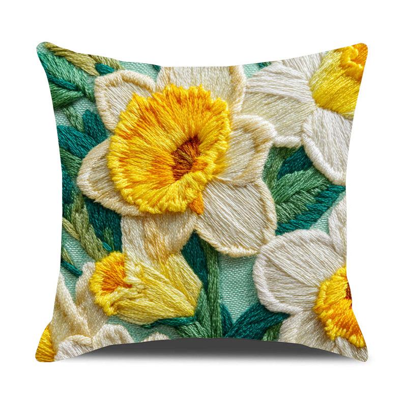 Sunflower Pillowcase Art Series Summer Sofa Pillowcase Bedroom Decoration Bedside Sunflower Pillow