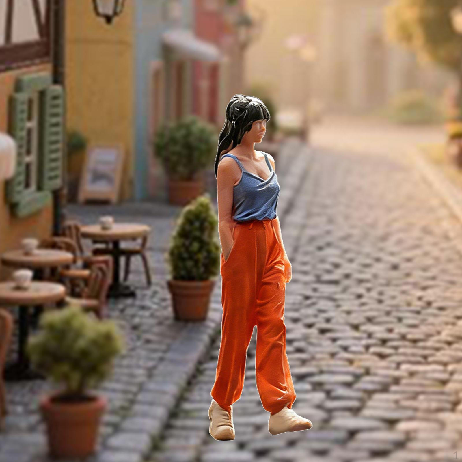 

1/64 Miniature Female Figure Tiny People Figurine Scene Photo Prop Decoration Realistic