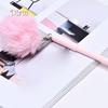 Elens Store 0.5mm Black Ink Cute Girl Women Faux Fur Pom Pom Ball Pendant Gel Ink Pen Gift