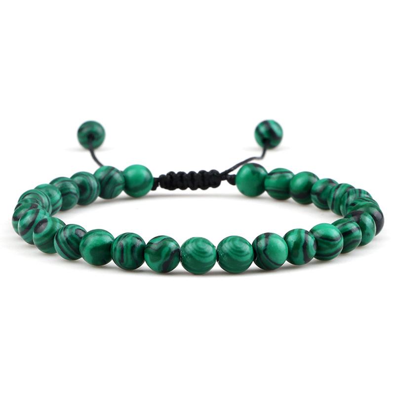 Multiple Style 6Mm Natural Tiger Eyes Lava Rock Protection Handmade Bracelet Men'S Gift