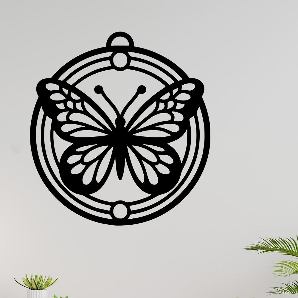 Elegant Iron Butterfly Wall Decor Metal Sculpture Weatherproof Outdoor Garden Fence Art Unique Gift for Home Living Room Balcony Decoration