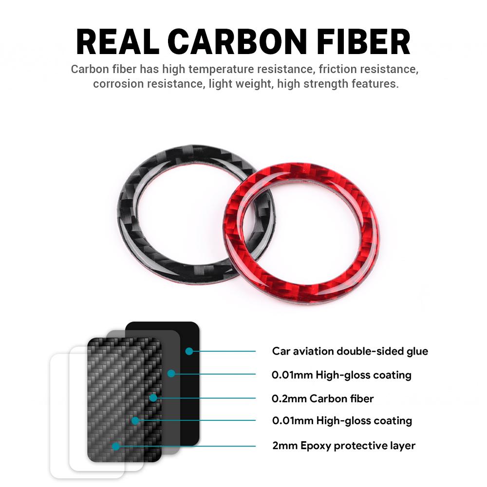 Real Soft Carbon Fiber Sticker For Tesla Model 3 Highland 2025 Car Trunk Switch Button Frame Interior Trim Accessories