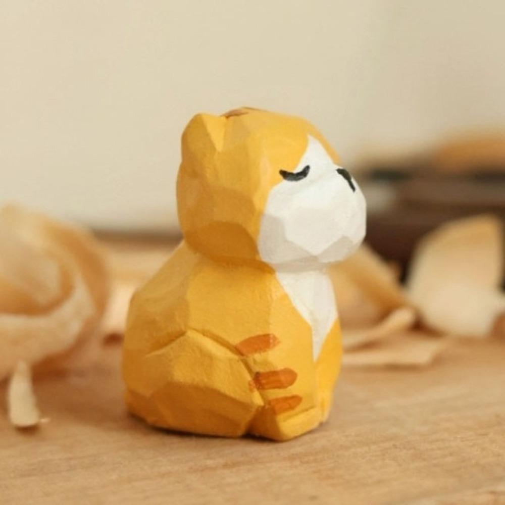 Dog Animals Ornament Sheep Small Rabbit Model Home Decoration Carving Cat Ornament  Children Toys