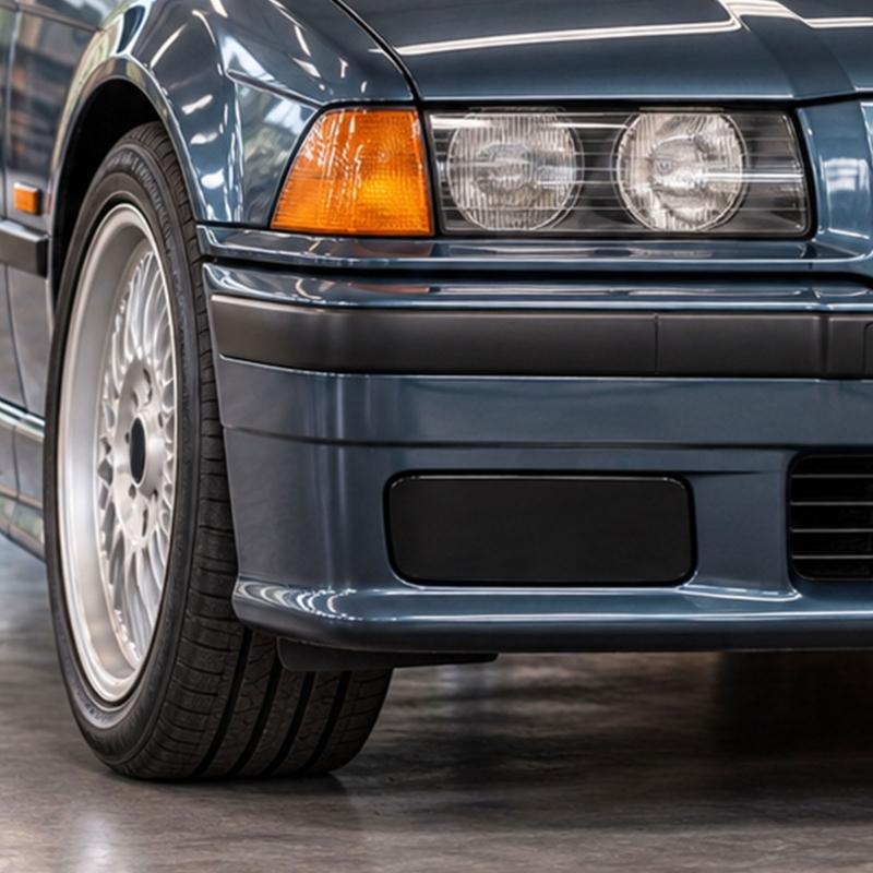 Left and Right Fog Light Cover Cap for E36, Two-Piece ABS Front Bumper Set for Restoring Missing or Damaged Opening Covers on Both Sides