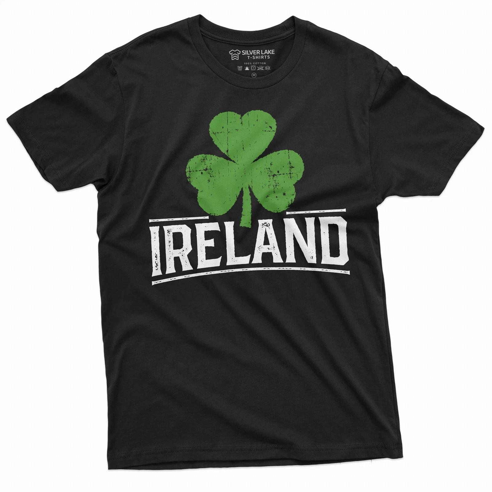 Men s Ireland T-shirt Irish Patriotic holiday shirt Clover shamrock tee Erie Tee M