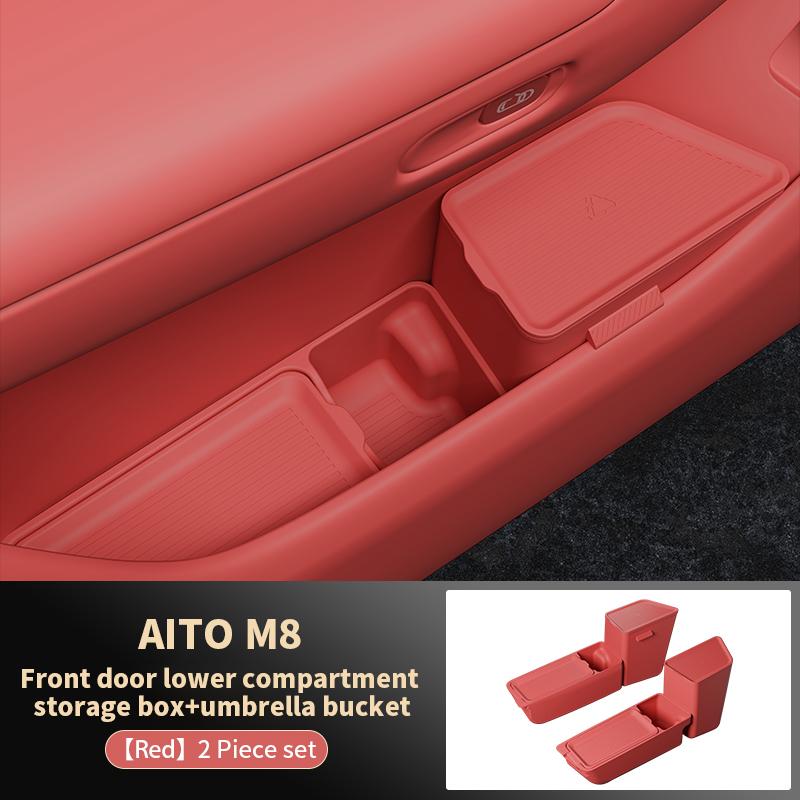 2 buc Pentru AITO M8 5/6 locuri 2025 2026 Cutie de depozitare pentru ușa mașinii Pad pentru canalul ușii Cutie de depozitare Accesorii organizator interior mașină