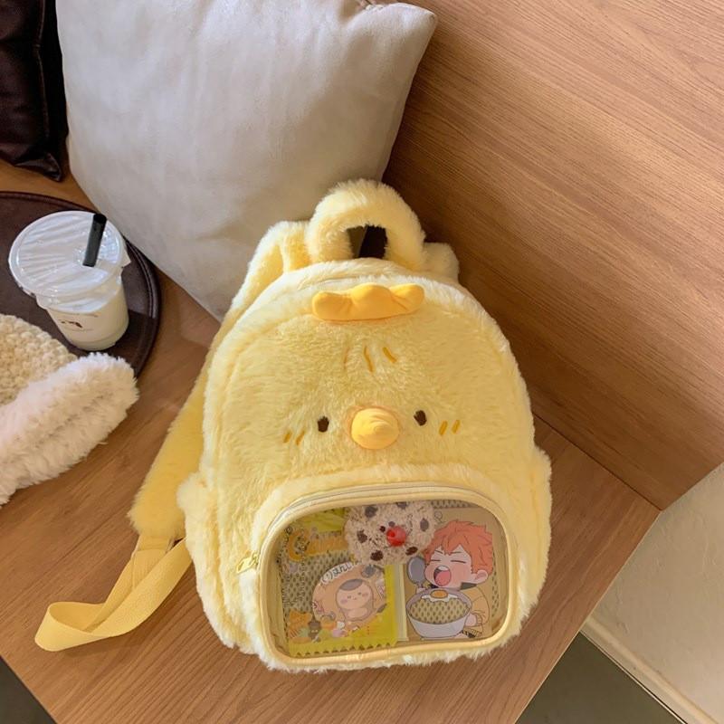 Chipmunk Plush Duck Backpack Schoolbag Itabag Cartoon Travel Bag Breathable