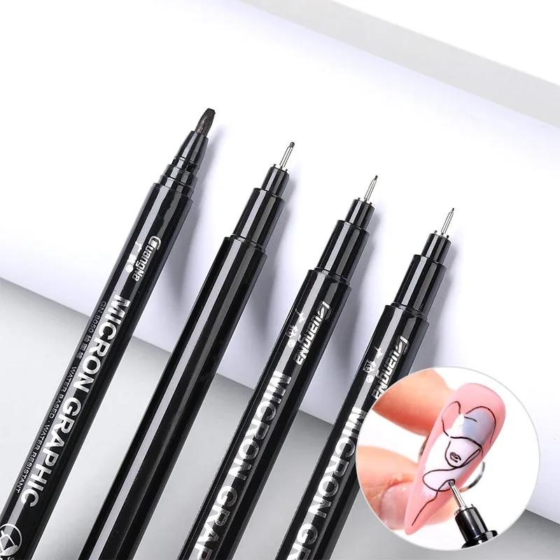 1/15pc Nail Art Paintbrush With Ultra-fine Drawing Lines Edges Quick Drying Waterproof Acrylic Marker Pen Graffiti Pen Nail Salo
