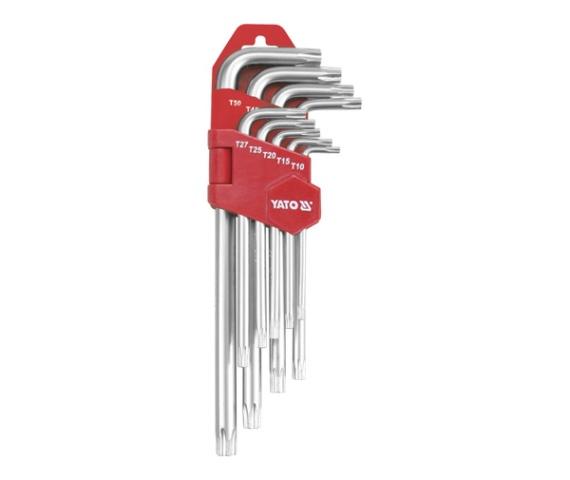 TORX KEYS T10-T50 LONG 9-PIECE SET - YT-0512