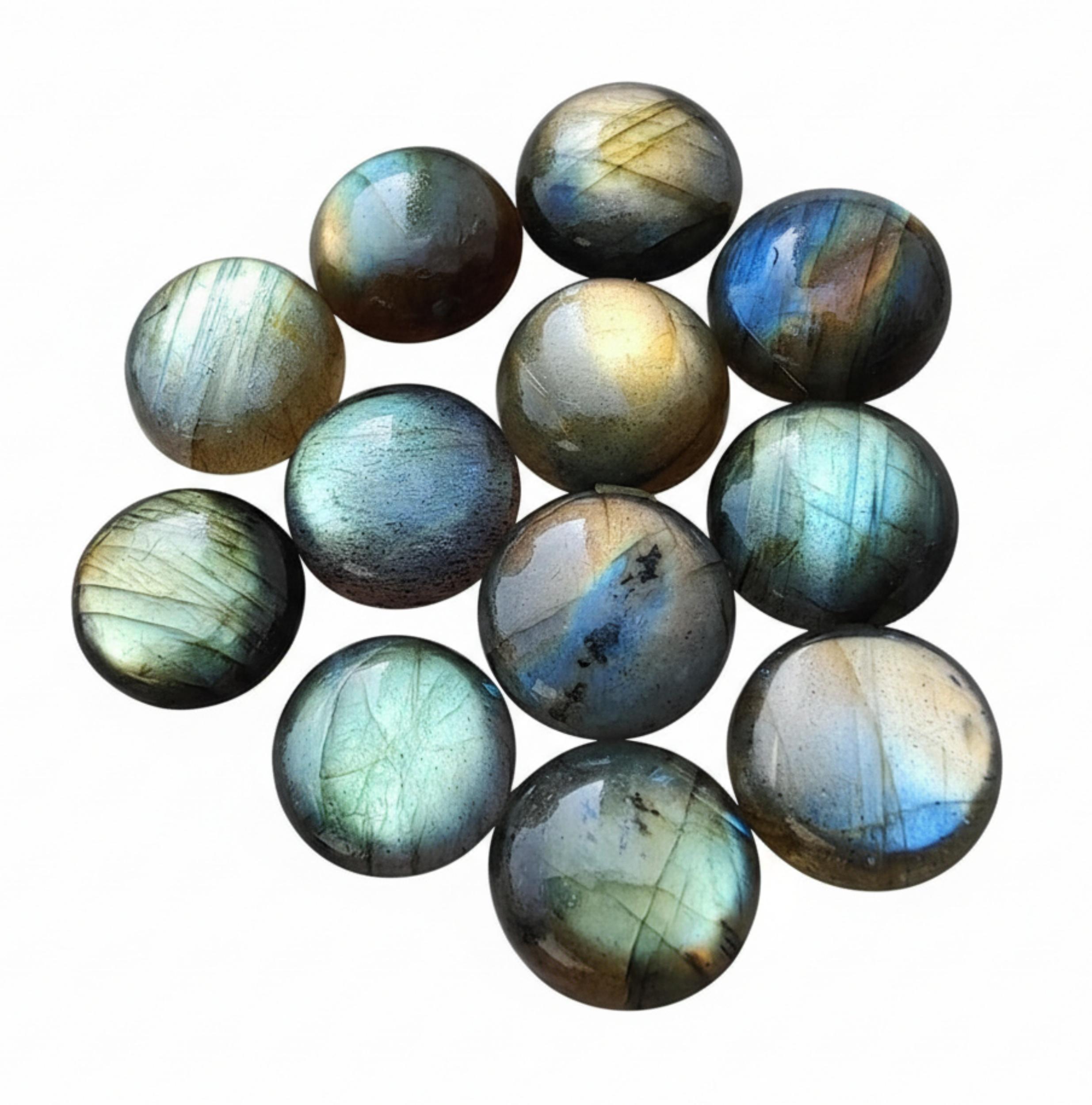 

Natural Labradorite Round Cabochons Multi-Color Flash Gemstone AAA Quality All Sizes 5mm серый