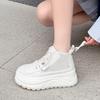 Thick-soled Muffin High-top Shoes New Mesh Breathable Casual Comfortable Small Board Shoes In Summer