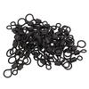 50 PCS High Tensile Strength Fishing Barrel Swivels Copper Mini Fishing Rolling Swivels 17mm Black Carp Fishing Swivels Streams