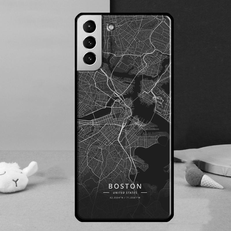 Ins Travel Country Sketch City Map Phone Case For Samsung Galaxy S25 S24 Ultra S9 S10 S20 S21 S22 Plus S23 FE S24 FE Cover