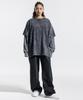 CREAM SODA LAB Pigment Wide String Pants Black