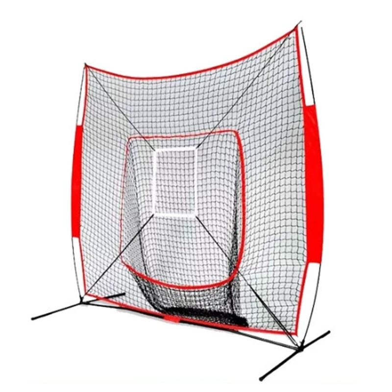 Collapsible Baseball & Softball Practice Net Hitting & Pitching Practice Frame Outdoor Portable Baseball Training Supplies