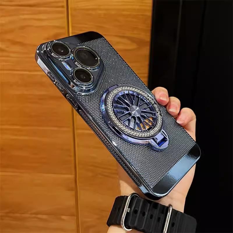 Electroplating heat dissipation net is suitable for Huawei Mate60Pro gyro bracket, mobile phone case Pura70Pro anti-drop protective case.