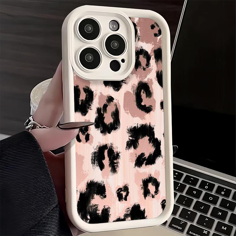 Phone Case for iPhone 17 Air 16E 15 16 Pro Max Leopard Print Trend Desgin Cover 14 Plus 13 12 Mini Soft Shell Silicone Fundas