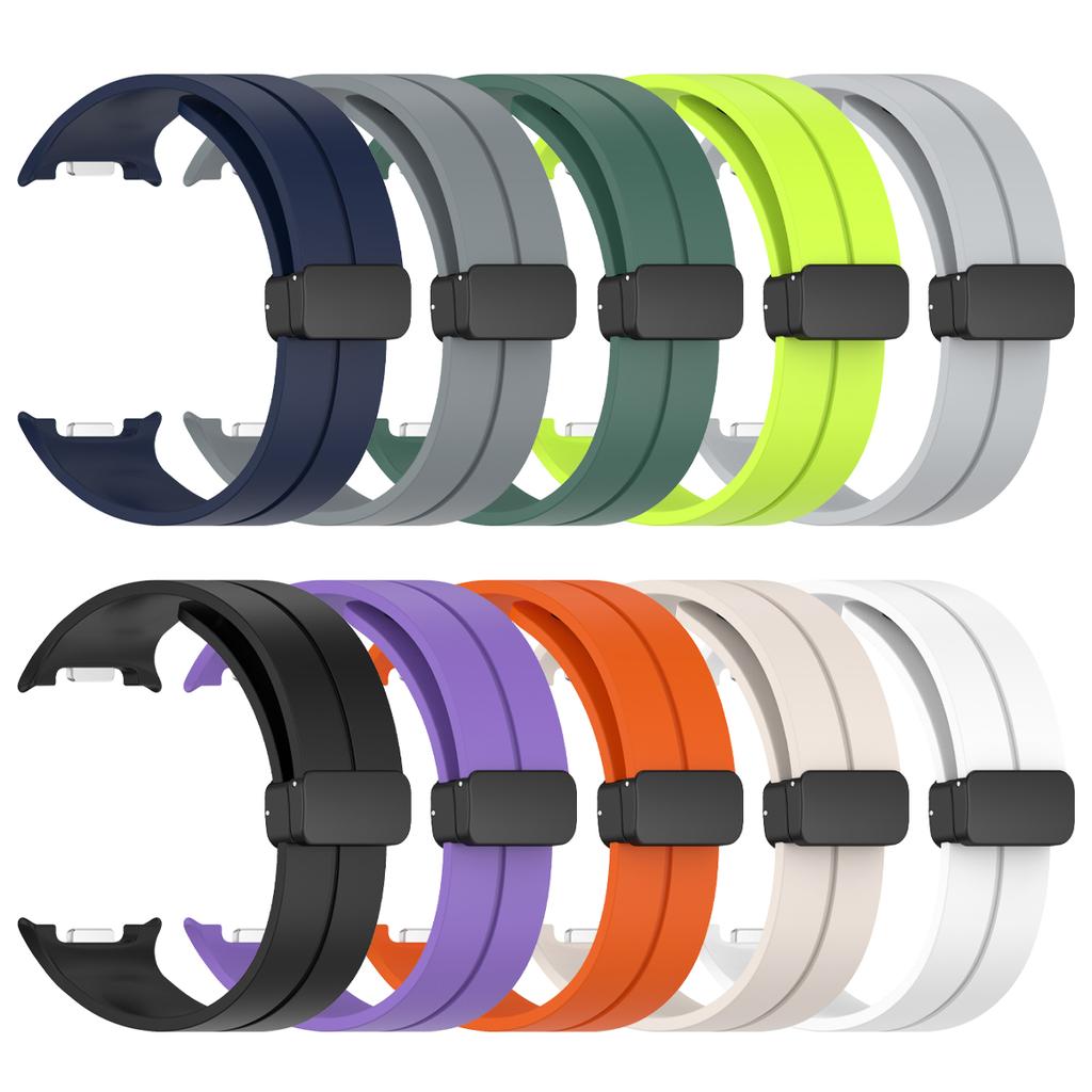 Magnetic Buckle Band For Samsung Galaxy Watch 8/Watch 8 Classic 40mm 44mm 46mm No Gaps Silicone Strap Replace Watchbands Correa