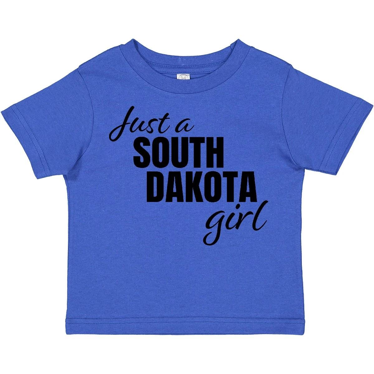 

Inktastic Just A South Dakota Girl Born And Raised Toddler kids boys T-Shirt Youth Adult 100