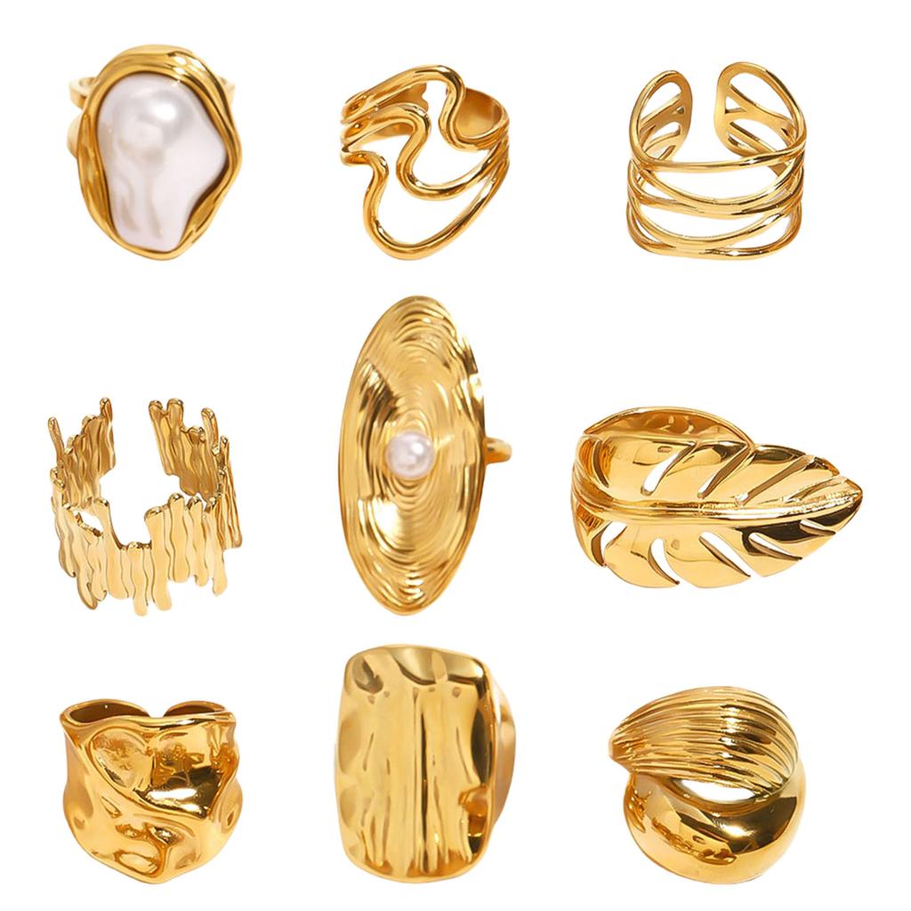 Fashionable Statement Rings Featuring Practical Stainless Steel and Stylish Crystals for Fashion Women Daily Use