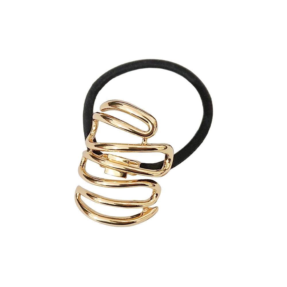 Mode Punk Geometrische Metall Haarspangen Elastische Haargummis Haarseil Stirnbänder Für Damen Mädchen Haarschmuck Geschenke
