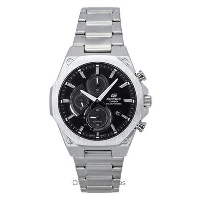 Refurbished Casio Edifice Slim Line Chronograph Analog Solar EFS-S570D-1A EFSS570D-1 100M Herrenuhr