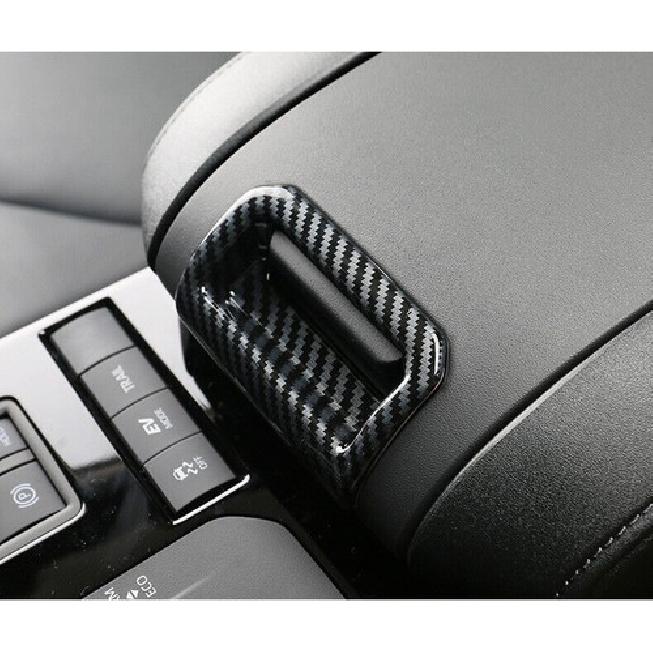 1pcs Carbon Fiber Armrest Box Cover Trim Fits For Toyota Highlander -