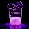 My Best Friend Heart Night Light LED Lamp Touch Remote Room Decor with Inspiring Quote USB/Battery Powered Friendship MOM Gifts