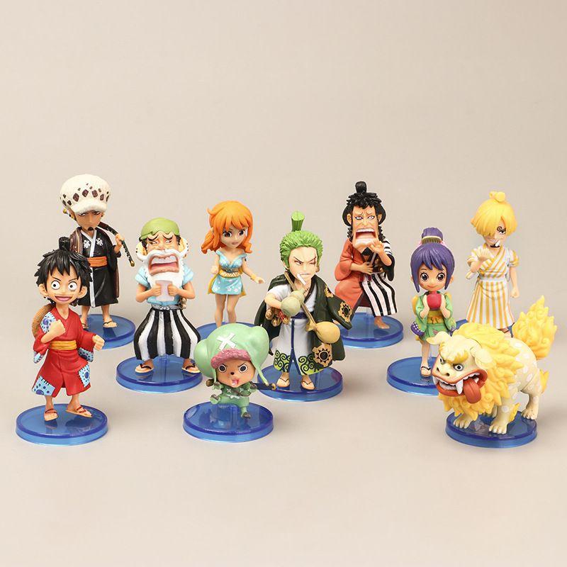 Stunning 10pcs One Piece Wano Country Action Figure Set Featuring Luffy Nami Chopper