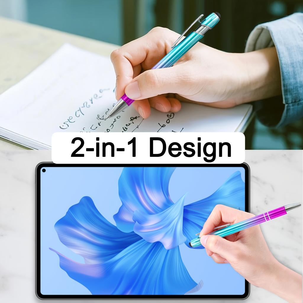 10pcs Gradient Metallic Ballpoint Pen Set – Enhance Your Writing Experience with Vibrant Colors and Ergonomic Design. Includes 2 Pens + 10 Refills