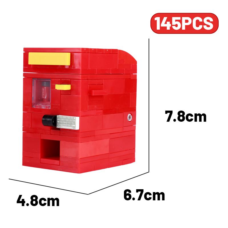 MOC Bricks Accessories City Supermarket Shop Store Building Blocks Street View Drink Food Vegetable Food Dessert Blocks Printed