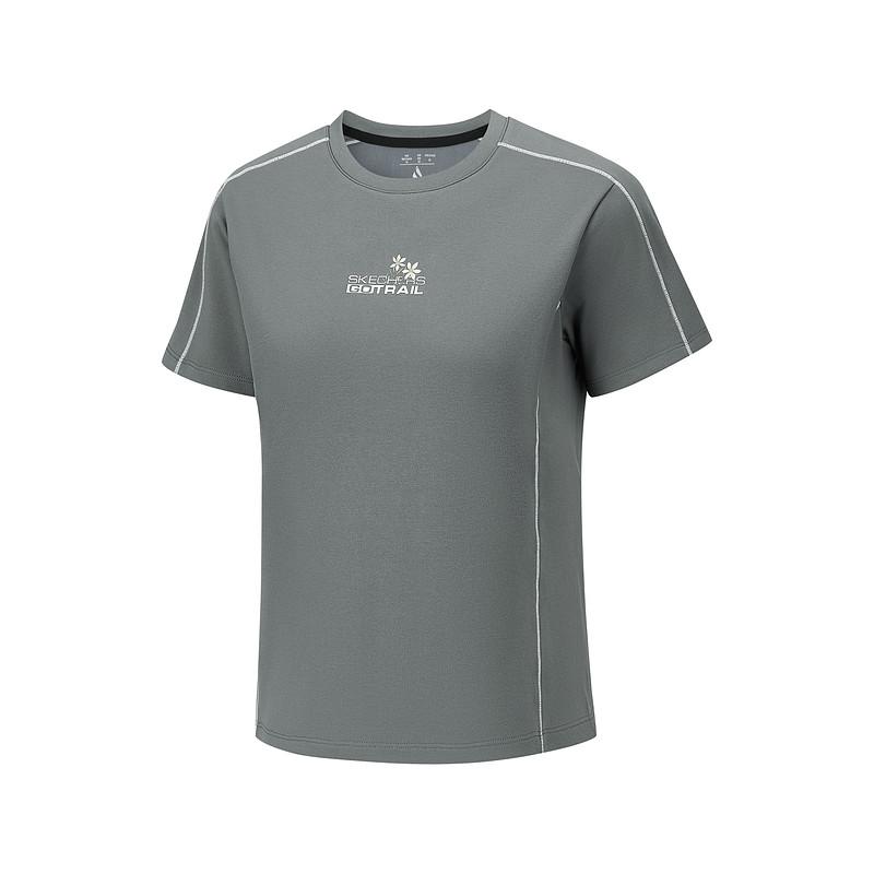 Skechers Outdoor Knitted Crew Neck Pullover Short Sleeve Quick Dry T-Shirt Women tops P226W118-0492 S