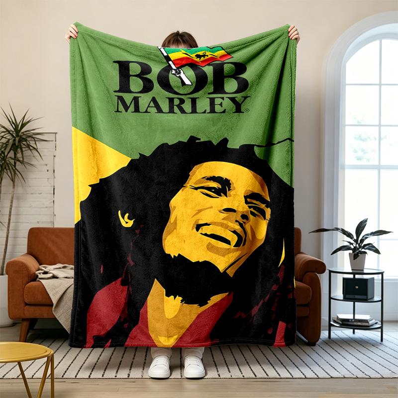 Bob Marley Soft and Comfortable Flannel Suitable for Sofas Living Rooms Outdoor Camping Travel and Also Makes a Great Anniversary Gift