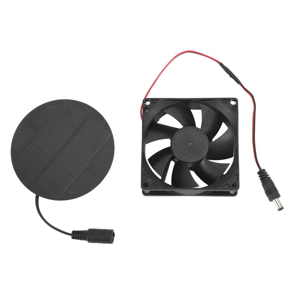 

Солнечный тепличный вентилятор Солнечный чердачный вентилятор IP65 водонепроницаемый охлаждающая вентиляция для теплицы курятник сарай собачья будка снаружи чёрный