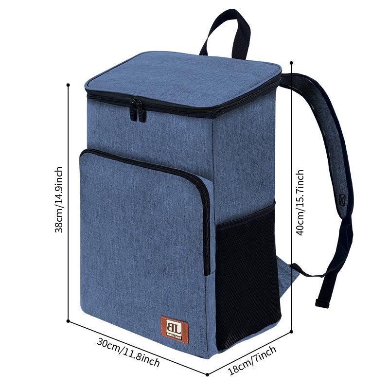Beilian Waterproof Insulated Backpack: Outdoor Double-Shoulder Cold Storage Bag for Travel, Thickened with PEVA for Beer and Ice.