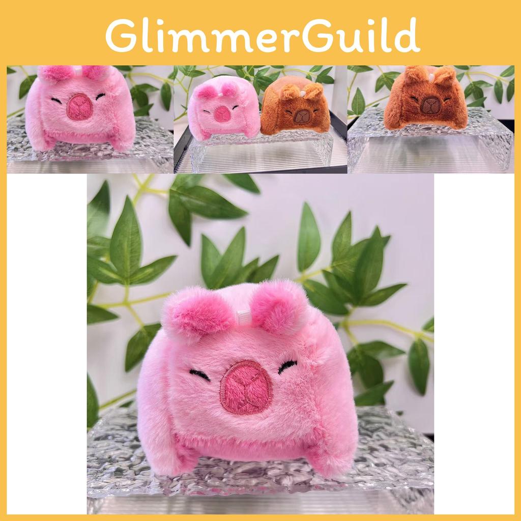 Charming Brown And Pink Capybara Plush Toy With Super Soft Material Perfect For Keychains