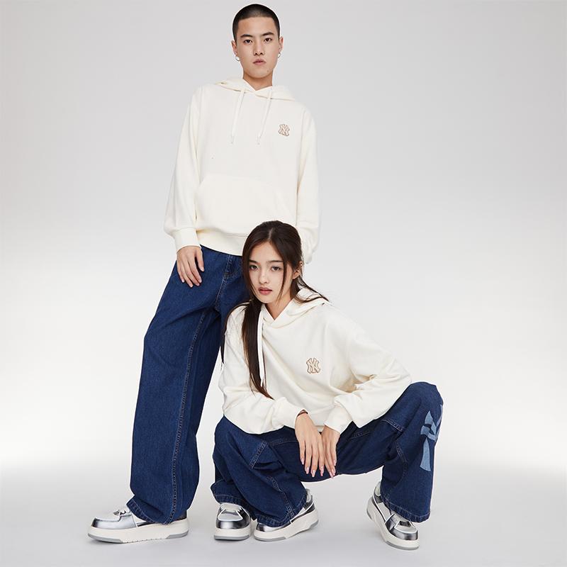 New MLB Sweatshirts Unisex Ivory White 3AHDM0334-50CRS