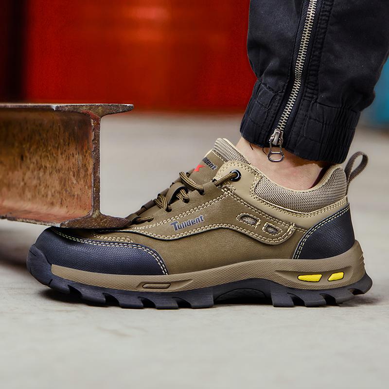 New men's safety shoes, puncture resistant work shoes, men's protective shoes, wear-resistant work boots safety boots