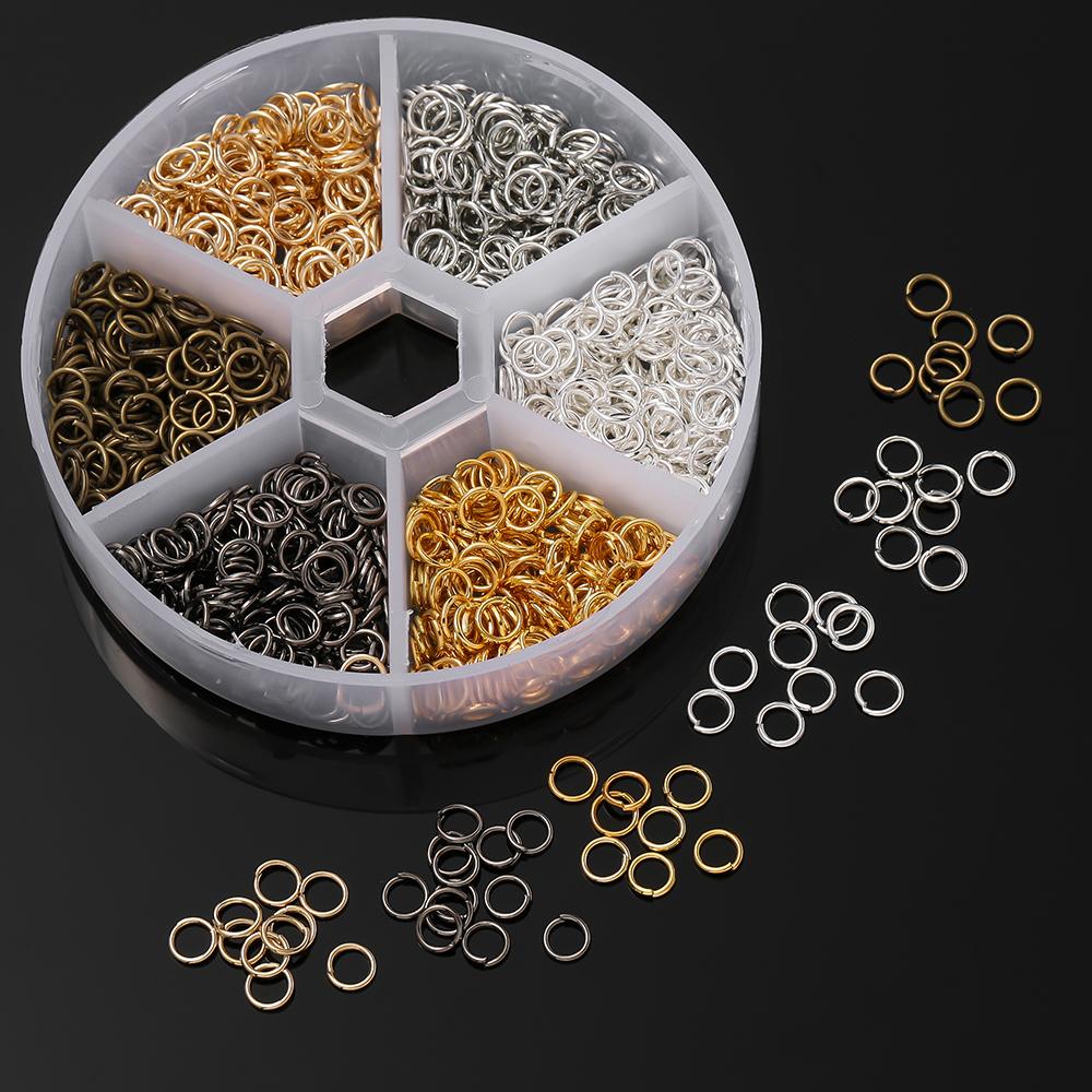 120-1200pcs/Box Lobster Clasp Jump Rings End Clasps Connectors Findings Kits for Bracelet Necklace Jewelry Making Accessories