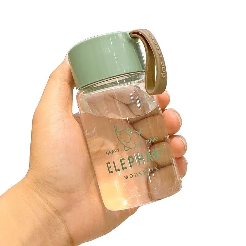 

FISHLUCK Water Bottle, Glass Bottle, High Boron Silicone Glass, Direct Drinking, Leak-Proof, Portable, Transparent, 230ml, Suitable for Office,