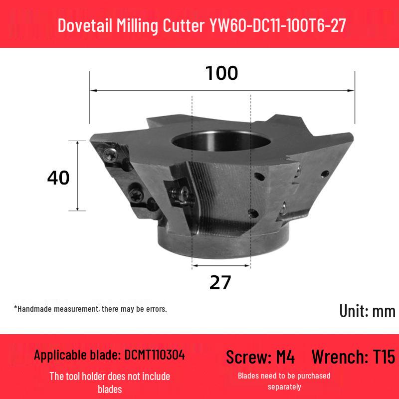 45°-75° CNC V-Shaped Dovetail Groove Milling Cutter with Inner Hole