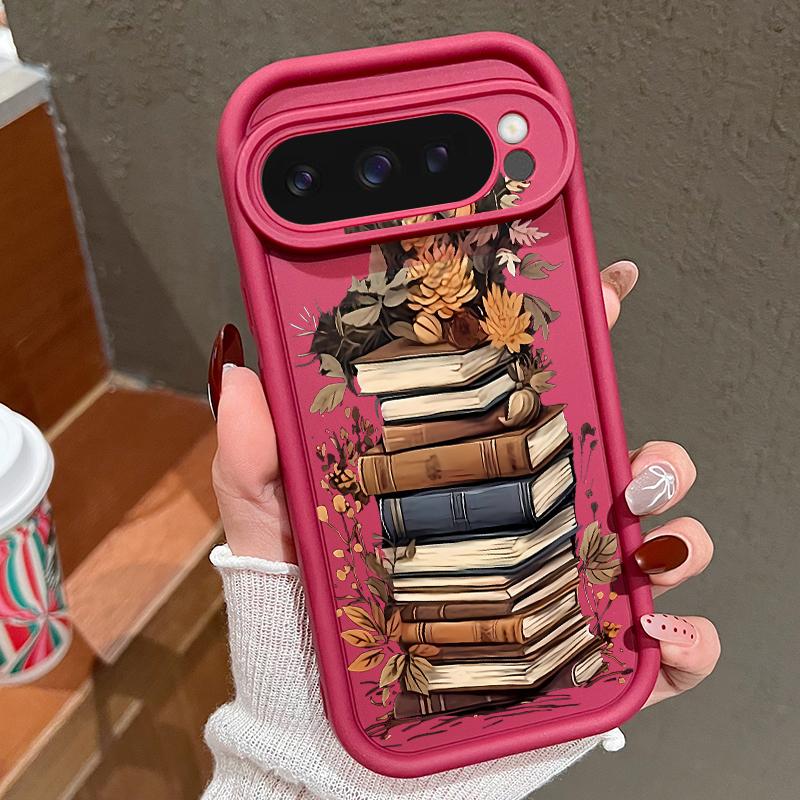 

Для Google Pixel 9 Pro XL Чехол Мультяшный Узор Книги Ударопрочный ТПУ Мягкий Чехол Для Google Pixel 8 7 Pro 8A 7A Силиконовый Чехол Крышка Funda Google Pixel 7 вино красного