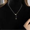 Titanium Steel Necklace Layering Choker Elegant Fashion Golden Jewelry for Women