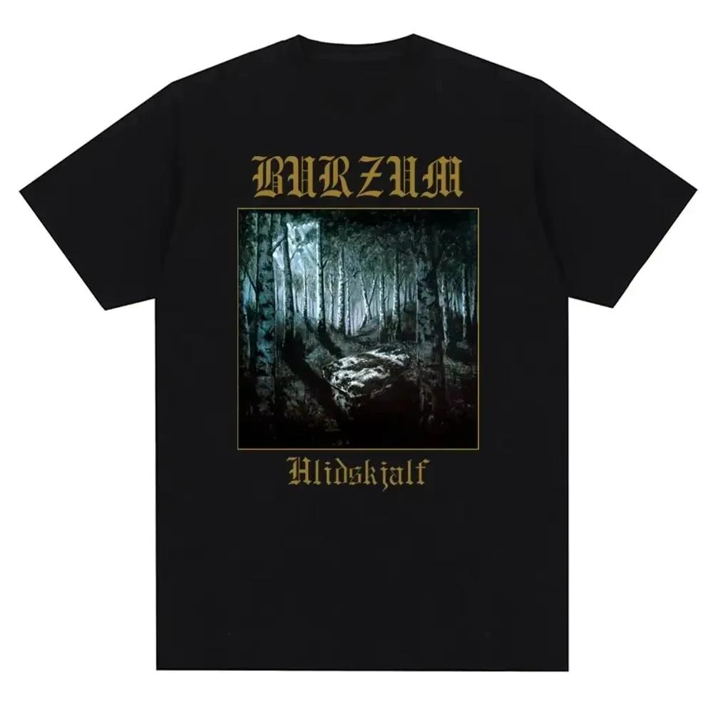 2025 Vintage Metal Band Burzums Album Cover Print Music T Shirt Men Women Fashion Casual Short Sleeve Plus Size T Shirt Unisex