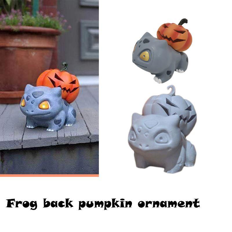 Halloween Resin Pumpkin Ornaments Detachable Bulbasaur Decoration Indoor For