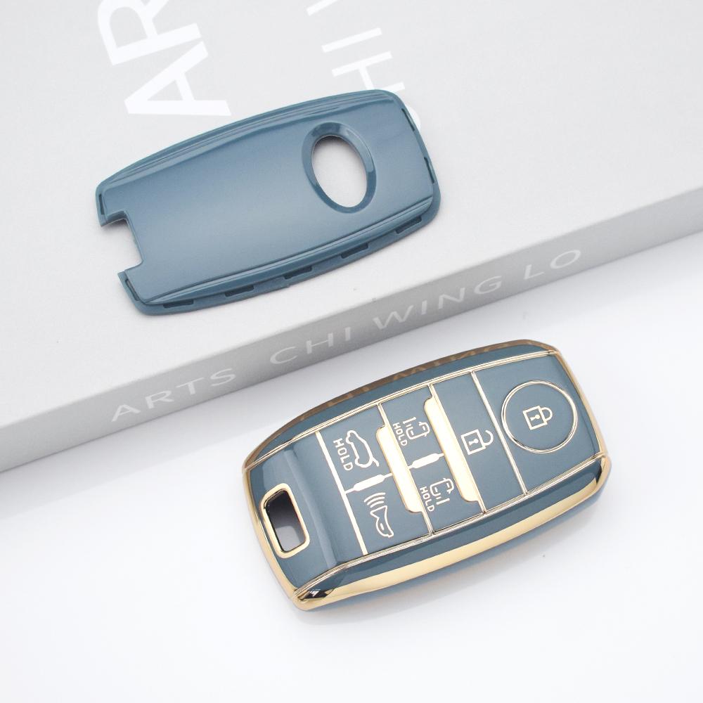 

6 кнопок дистанционного управления TPU чехол для автомобильного ключа держатель для KIA Sedona Grand Carnival Sorento Shell Fob Key Case защитный чехол кожа серый