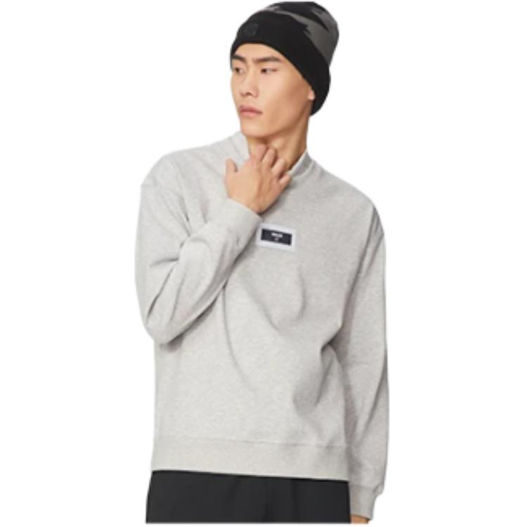 Sudadera con capucha deportiva reflectante con forro polar Li Ning Wade Series para hombre Sudaderas con capucha Gris AWDR791-4